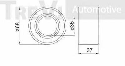 TREVI AUTOMOTIVE wb1289 -  Комплект подшипника ступицы колеса